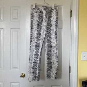 Snake print jeans (size large, fits like 4/6)